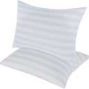 Down Alternative Pillow Set of 2 Premium Soft Hypoallergenic Pillows for Back, Side, and Stomach Sleepers Queen, White