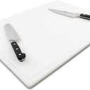 Extra Large Cutting Board 24x18 with Groove, 3/4" Heavy White Plastic