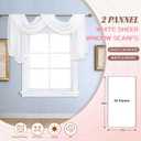Showgeous 2 Panels White Window Scarf Valance Sheer Canopy Bed Curtains 52" X 144" Extra Long Topper Window Treatment Elegant Curtain Scarves Soft Voile Swag Curtain Drapes for Wedding Arch Home Decor