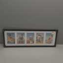 DecorUhome 8x24 Picture Frames Collage Wall Decor, Display 5Pcs 4x6 Photos with Mat or 1Pcs 8x24 Unmatted, 5 4x6 Collage Picture Frames for Wall Mounting, Black