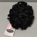 CJL HAIR 1PCS Messy Bun Hair Pieces Wavy Curly Synthetic Updo Chignon Fake Scrunchies Ponytail Extension for Women Black