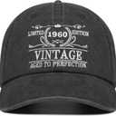 3 x Birthday Gifts for Him Her, Unique Gifts for for All Ages, Vintage Hat (01.black)