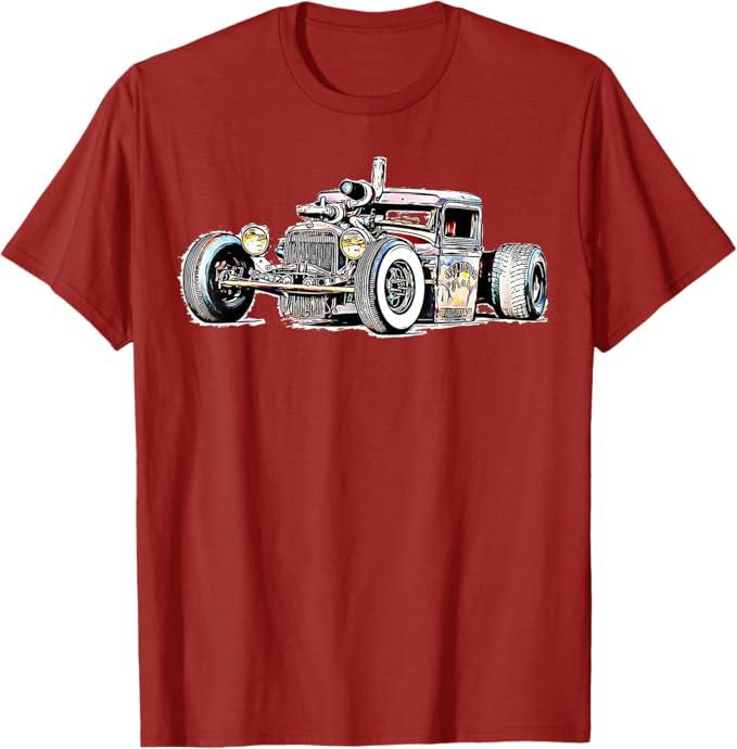 Rust Bucket Outline Rat Rod Hot Rod Diesel T-Shirt L