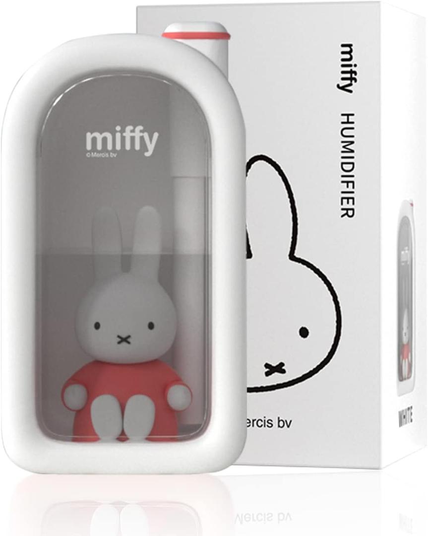 Mipow X Miffy Cool Mist Humidifier - Ultrasonic Quiet , Mini Cute Humidifier with Night Light for Bedroom/Babies Nursery/Office, 380ml (White(Pink Miffy))