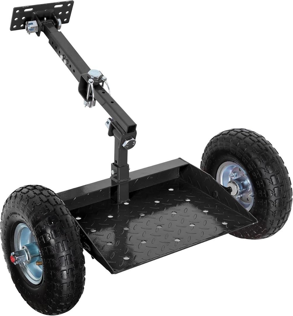 Lawn Mower Wheels Sulky, Walk Behind Mower-Sulky, Lawn Trailer with Dual 10" Vacuum Tires for Mower, Easy Forward & Reverse Lawn Mower Trailer, Black