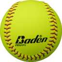 Baden Perfection Game Fastpitch Softballs | 12" Ball | Yellow Pro Leather Softballs for Fastpitch Play | One Dozen