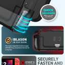 4 x i-Blason for Nintendo Switch 2 Case 2025, Durable Slim Matte Clear Anti-Fingerprint Protective Hard Case with Dockable Comfortable TPU Grip Compatible with Controller & Docking Station - Black