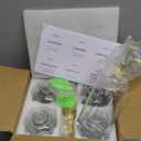 16.9 oz (500 ml) Coffee Syrup Dispenser Set- 4 Glass Bottles with Gold Pumper and Syrup Labels - Precise Dispensing and Stylish Addition to Coffee Shop, Cafe or Home Bar