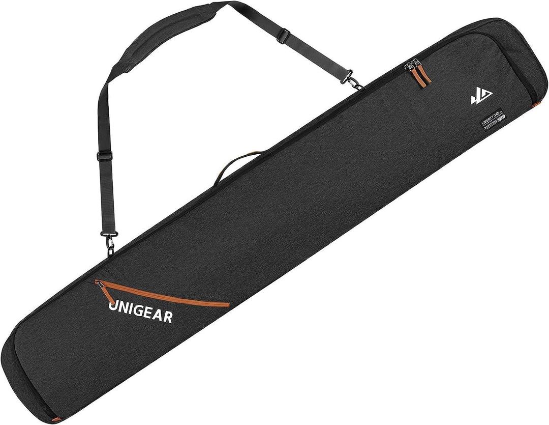 Unigear Snowboard Ski Bag for Air Travel, Reinforced Double Padded Snowboard Bag with EPE Dense, Water-Resistant and Durable up to 175cm Ski Snowboard Travel Bags for Flying