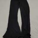 Sunzel Flare Leggings, Crossover Yoga Pants with Tummy Control, High Waisted and Wide Leg, No Front Seam Black Small 28" Inseam