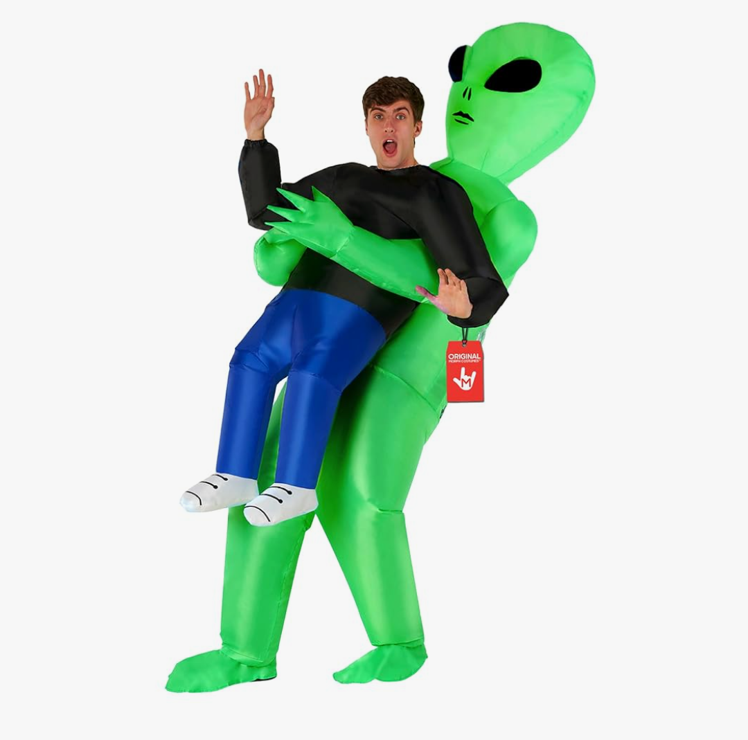Morph Alien Costume, Inflatable Blow Up Alien Costumes Adult, Halloween Costumes for Adults, Halloween Costume for Men
