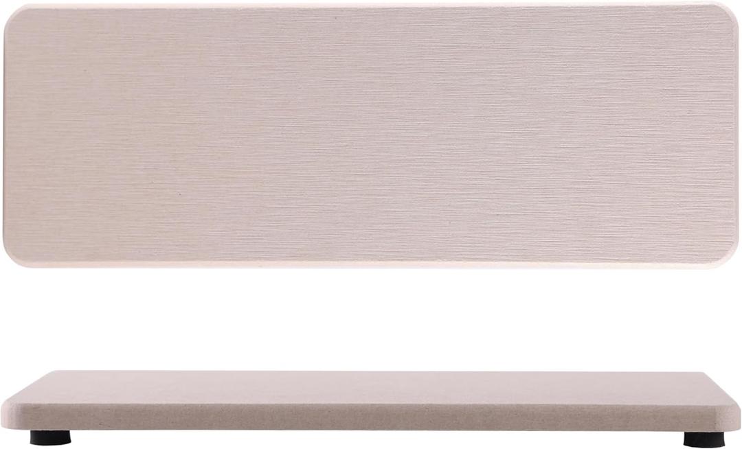 2 PCS Bathroom Vanity Trays(8.66" * 3.15"), Diatomite Coasters, Kitchen Sink Soap Dish, Water Absorbing Stone Used for Hand Soap & Plants & Cosmetic Bottles in The Modern Home (Light Grey)