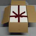 Cholemy Valentine 5 Pcs Luxury Nesting Gift Boxes with Lid and Velvet Ribbon Assorted Size Decorative Box Wrap for Present Wedding Graduation Birthday Anniversary Party Favor(Wine Red)