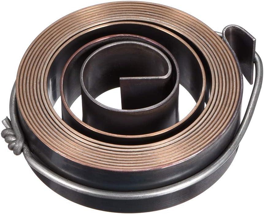 uxcell Drill Press Return Spring, Quill Spring Feed Return Coil Spring Assembly, 6Ft Long, 65 x 19 x 1mm Hook Mount