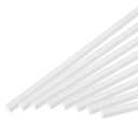MECCANIXITY 10Pcs ABS Plastic Rod Square Solid Bar 5/16" x 10" White Smooth Plastic Tube Rods for Handwork Model Material, DIY Sand Table, Architectural Model Making
