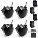 4 Pack 70360 Locking Caster With Insert for Weber Spirit, Genesis 300 Series, Locking Caster Replacement 70360, Grill Wheels for Genesis 300 400 E400, 67445 8 Inch Wheels for Genesis II LX Grill Parts