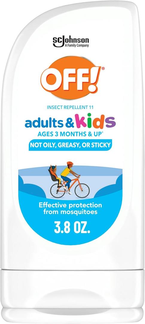OFF! Insect Repellent Lotion for Adults & Kids, Fragrance-Free Bug Repellent for Everyday Protection from Mosquitoes and Ticks, 3.8 oz