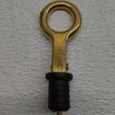 Rubber Brass Marine Drain Plug for Boat Yacht (0.6inch)