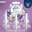 Glade PlugIns Refills Air Freshener, Scented and Essential Oils for Home and Bathroom, Lavender & Vanilla, 3.35 Fl Oz, 5 Count