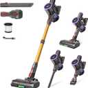 Cordless Stick Vacuum Cleaner: 550W 50KPA 45Mins with Powerful Suction, Self-Standing Lightweight Wireless Rechargeable Handheld Vacuum with Touch Screen for Home Pet Hair/Carpets/Floors