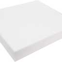 24" W x 24" L Upholstery Foam Cushion High Density (Chair Cushion Square Foam for Dinning Chairs, Wheelchair Seat Cushion Replacement) - Made in USA (2x24x24),White (2" H x 24" W x 24" L)