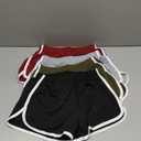 Cameway 4 Pack Women's Cotton Yoga Dance Short Pants Sport Shorts Summer Athletic Cycling Hiking Sports Shorts (Medium, Black)