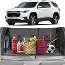 Canvcle Trunk Cargo Net for 2018-2025 2026 Chevrolet/Chevy Traverse Accessories Envelope Style Mesh Trunk Net Organizer and Storage Stretchable Adjustable Elastic Nylon Rear Cargo Netting with Hooks