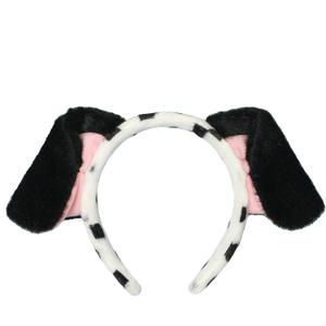 CHEU Dalmatian headband with dog ears and tail for halloween play (Black)