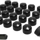 Lug Nut Covers (Wheel Bolt Caps) Complete Set - 24PCs + Removal Tool, Black - Replacement for Audi A1, A3, A4, A5, A6, A7, A8, Q2, Q3, Q5, Q7, S5, TT
