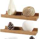 12 Inch Floating Shelves Wall Mounted, Solid Oak Wood Shelf for Decor and Storage, Picture Ledge for Bedroom Living Room Kitchen Kitchen, Set of 3