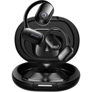 Picun True Wireless Open Ear Headphones, 5.4 Bluetooth, Ultra Comfort Secure Fit, Sport Earbuds with 80H Playtime, IPX5 Waterproof Sweatproof, Dual Mic Clear Call, Wireless Earbuds for Running Workout