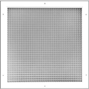 HVAC Premium 18" x 18" Cube Core Eggcrate Return Air Grille - Aluminum Rust Proof - HVAC Vent Duct Cover - White [Outer Dimensions: 19.75 X 19.75]