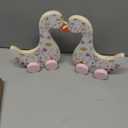 Yousoontic 2 Pcs Silly Goose Baby Shower Table Centerpieces Spring Decor Wooden Silly Goose Birthday Decorations with Floral Prints for 1st Birthday Party, Baby Shower Photo Prop 9" x 9.8"