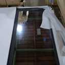 BARNSMITH 42in x 84in Mirror Barn Door with 7FT Sliding Door Hardware Kit Included, 1 Lites Full Length, Solid Wood Water-Proof PVC Surface,No Assembly Required,Black