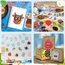 CY2SIDE Passover 10 Plagues Sticker - 40PCS Make Your Own Jewish Passover Frogs Sticker Craft Game for Kids School Reward DIY Pesach 10 Plagues Party Favor for Kids Holiday School Classroom Activities