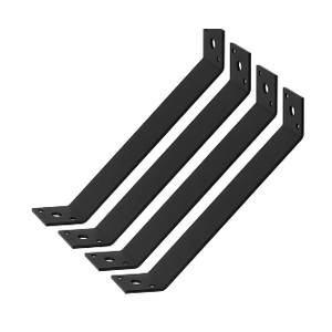4 Pcs 11-1/8" x 1-1/2" Inside Mount 45-Degree Angle Bracket for Post Pergola Wooden Furniture Shelves Support