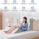 Yojoker 4PCS Orthopedic Bed Wedge Pillow Set for Sleeping, Post Surgery Foam Pillow for Body, Back and Leg Pain Relief, Triangle Adjustable Support Pillow - Acid Reflux, Anti Snoring & GERD Sleeping