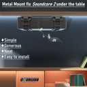 Metal Wall Mount Compatible for Anker Soundcore 2 Portable Bluetooth Speaker,Secure Shelf Holder with Adjustable Silicone Straps, Speaker Wall Bracket for Ceiling,Bike (Black)