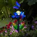 Solar Wind Spinners Outdoor, Butterfly Solar Wind Spinner with Cracked Ball Lights,Garden Spinners for Yard, Garden, Patio, Lawn Decor