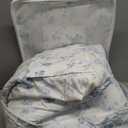 Laura Ashley- Twin Comforter Set, Reversible Cotton Bedding with Matching Sham(s), Dorm Essentials (Belinda Blue)
