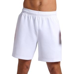 Head Men's Deuce Short, Standard Fit, 7” Inseam, Breathable Mesh Fabric (White, L)