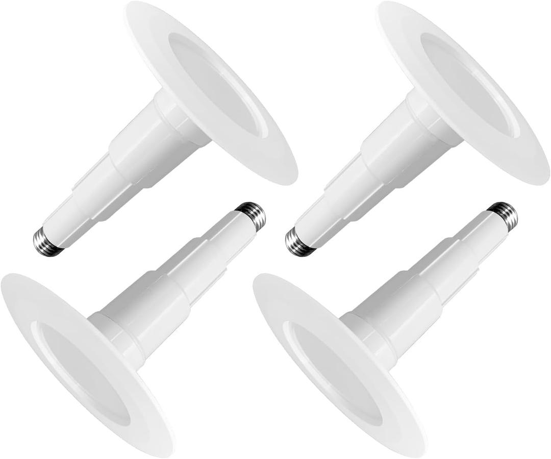 4 Inch LED Can Lights Adjustable Recessed Retrofit Downlight, 8.5W=40W, 2700K Soft White, 500LM, Dimmable,ETL Damp Rated Replacement Recessed Lighting Install, Bevel Trim, E26 Base,4-Pack