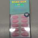 BTArtbox Press On Nails Almond - Pastel Baby Pink Short Press On Nails with Glue for Women, Opaque Soft Gel Glue On Nails in 16 Sizes - 32 Stick On Nails Kit, Bounce Kiss