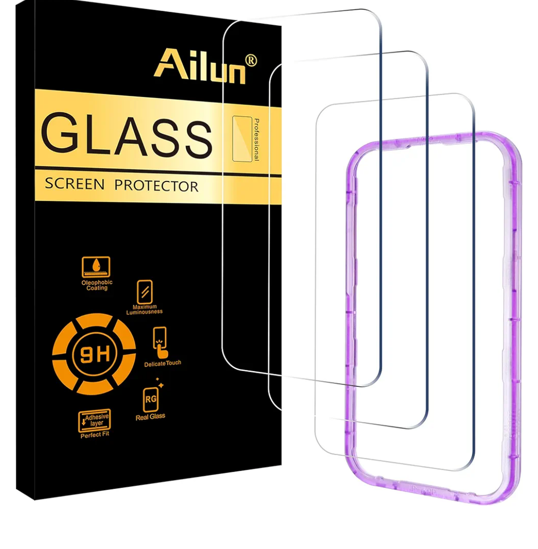 Ailun 3 Pack Screen Protector for iPhone 17 Pro Max [6.9 inch] with Installation Frame, Tempered Glass, Sensor Protection, Dynamic Island Compatible, Case Friendly