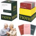 200 Pcs Life Story Interview Kit, Life Story Interview Cards,Family Conversation Cards,Memory Sharing Game to Know More About Parents and Grandparents with Curated Question Card