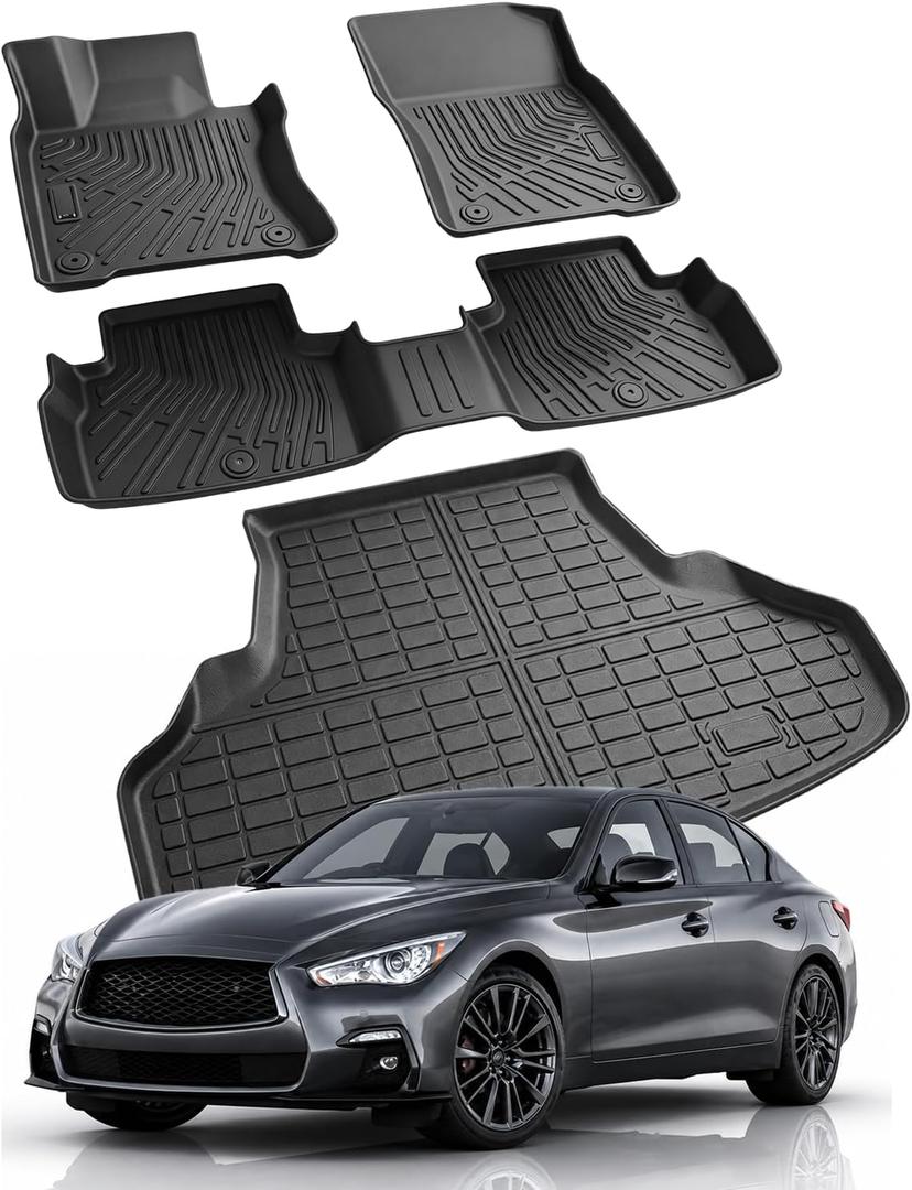 Floor Mats & Cargo Liner for Infiniti Q50 2018-2025(Only Sedan)