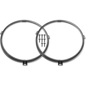 X AUTOHAUX 1 Pair 7 Inch Round Headlight Mounting Bracket Ring Headlamp Bracket Bezels Cover for Jeep Wrangler JK 2007-2017 Black