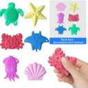 2 x 12pcs-Ocean Ocean Series Fidget Toys Sensory Stone for Kids Textured Soft Worry Stone for Autism Kids Calming - Fidget Stress Toys for Students Anxiety Relief - Small Prizes Fidget Toys