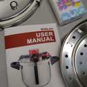 18/8 Stainless Steel Pressure Cooker 8 Qt, [One-Hand Locking] Pressure Cooker,[3-In-1] Olla de Presion, Induction,Gas Stovetop Compatible, Includes Glass Lid & Steamer Rack