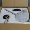 VOLISUN Ceiling Fan with Lights, 42 inch Low Profile Ceiling Fan with Light and Remote, Reversible, 3CCT, Dimmable, Noiseless, Black Flush Mount Ceilings Fans for Bedroom, Indoor/Outdoor, Black 